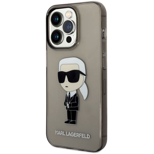 Étui pour Apple iPhone 14 Pro Max, Karl Lagerfeld, IML Ikonik NFT, Noir