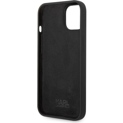 Coque pour Apple iPhone 14 Plus, Karl Lagerfeld, Silicone Body Choupette, Noire