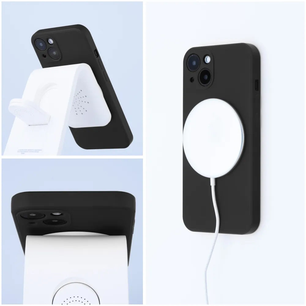 Coque MagSafe pour Apple iPhone 12 Pro, OEM, Silicone, Noire