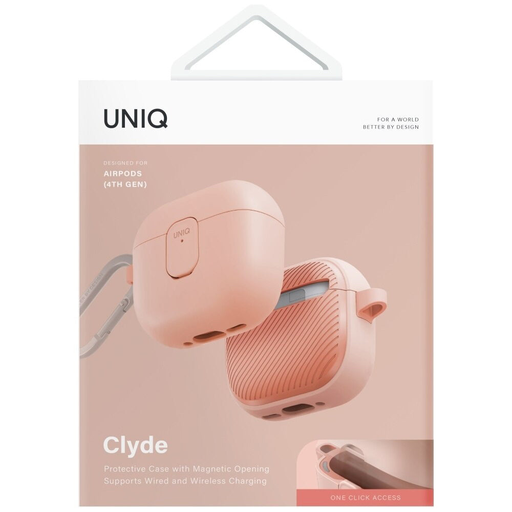 Étui UNIQ Clyde pour Apple AirPods 4, Corail
