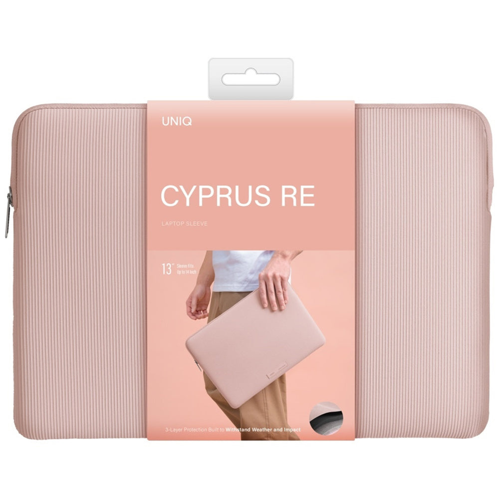Housse UNIQ Cyprus Ridge pour ordinateur portable max. 14 pouces, Rose