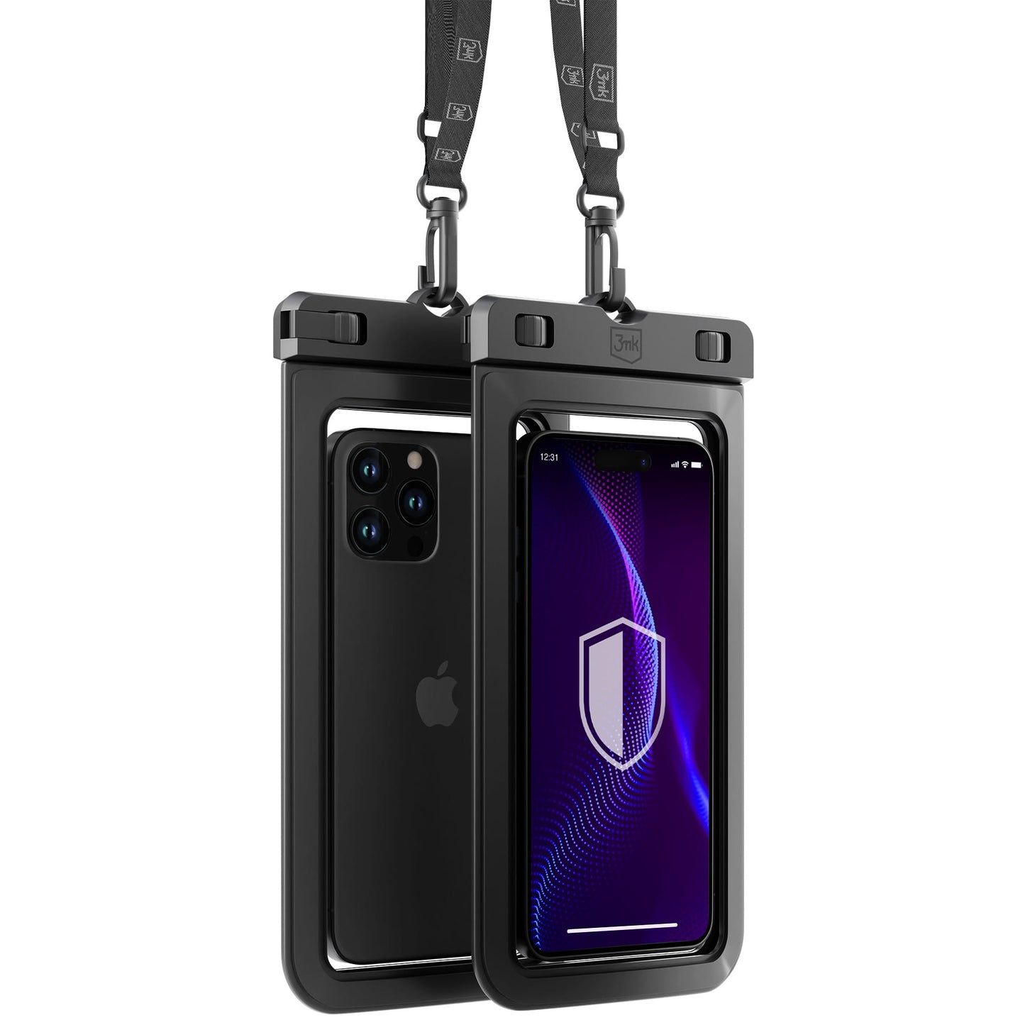 Coque Universelle Étanche pour Téléphone max. 7 pouces, 3MK, Hydro, Noire