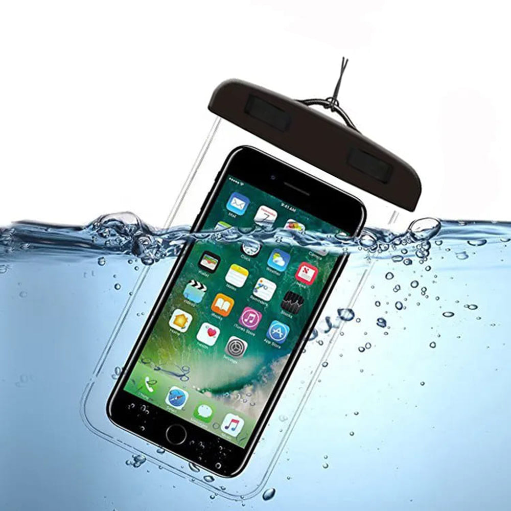 Universelle wasserdichte Handyhülle max. 6,5 Zoll, Techsuit, Schwarz