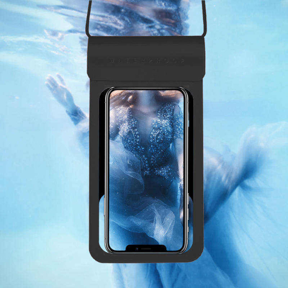 Universelle wasserdichte Hülle für Telefon max. 6,8 Zoll, Techsuit, TWC1, Türkis