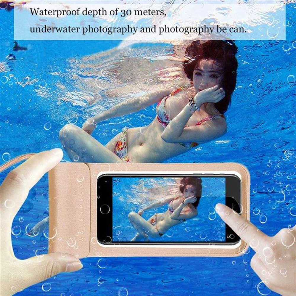 Universelle wasserdichte Hülle für Telefon max. 6,8 Zoll, Techsuit, TWC1, Türkis