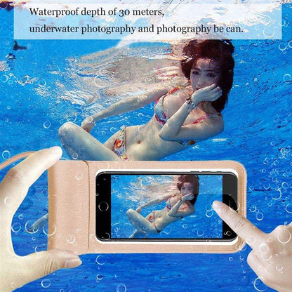 Universelle wasserdichte Hülle für Telefon max. 6,8 Zoll, Techsuit, TWC1, Türkis