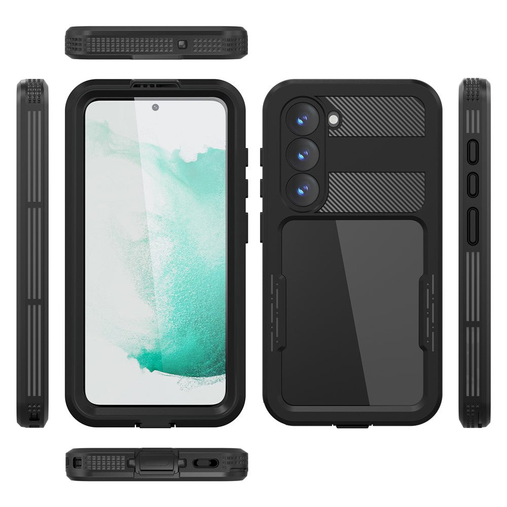 Wasserdichte Hülle für Samsung Galaxy S26 Plus, ShellBox, Schwarz