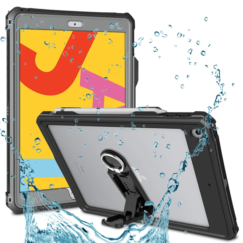 Waterproof Case for Apple iPad 10.2 (2021) / 10.2 (2020) / 10.2 (2019), ShellBox, Black