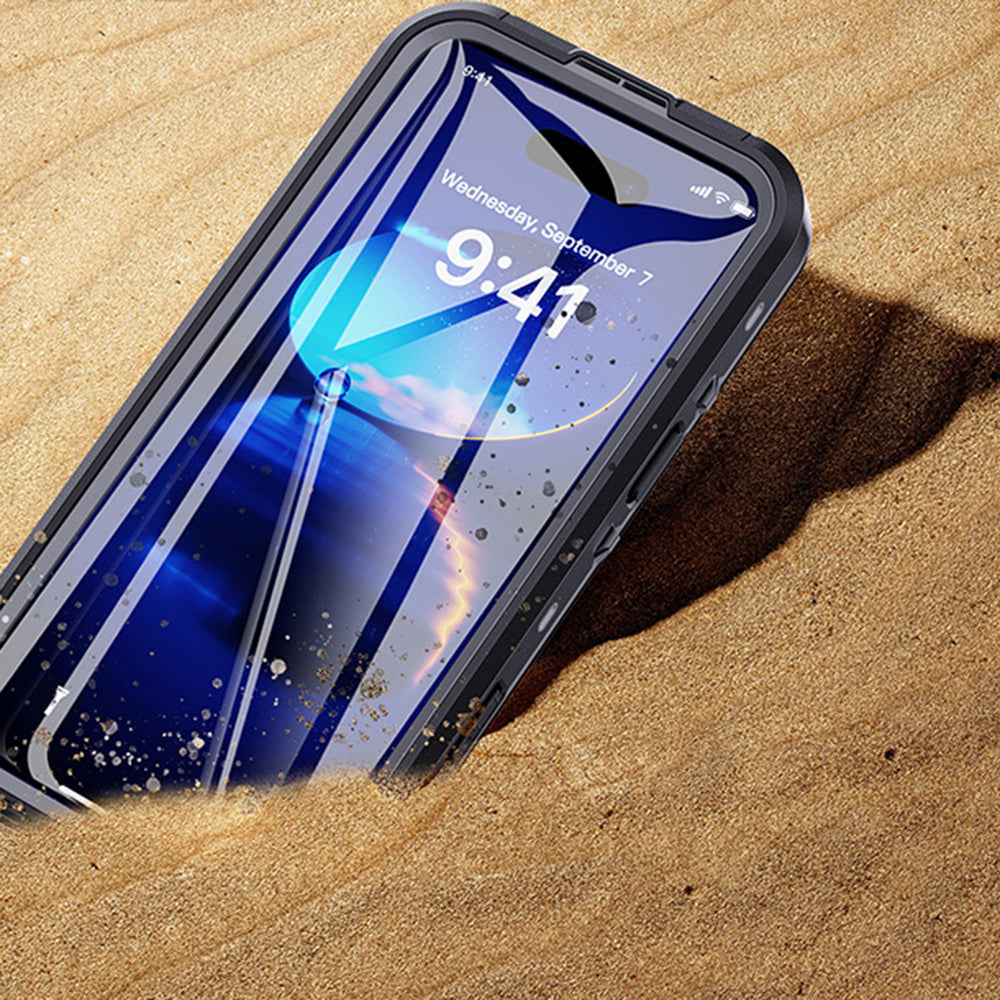 Wasserdichte Hülle für Apple iPhone 16 Pro Max, ShellBox, Schwarz
