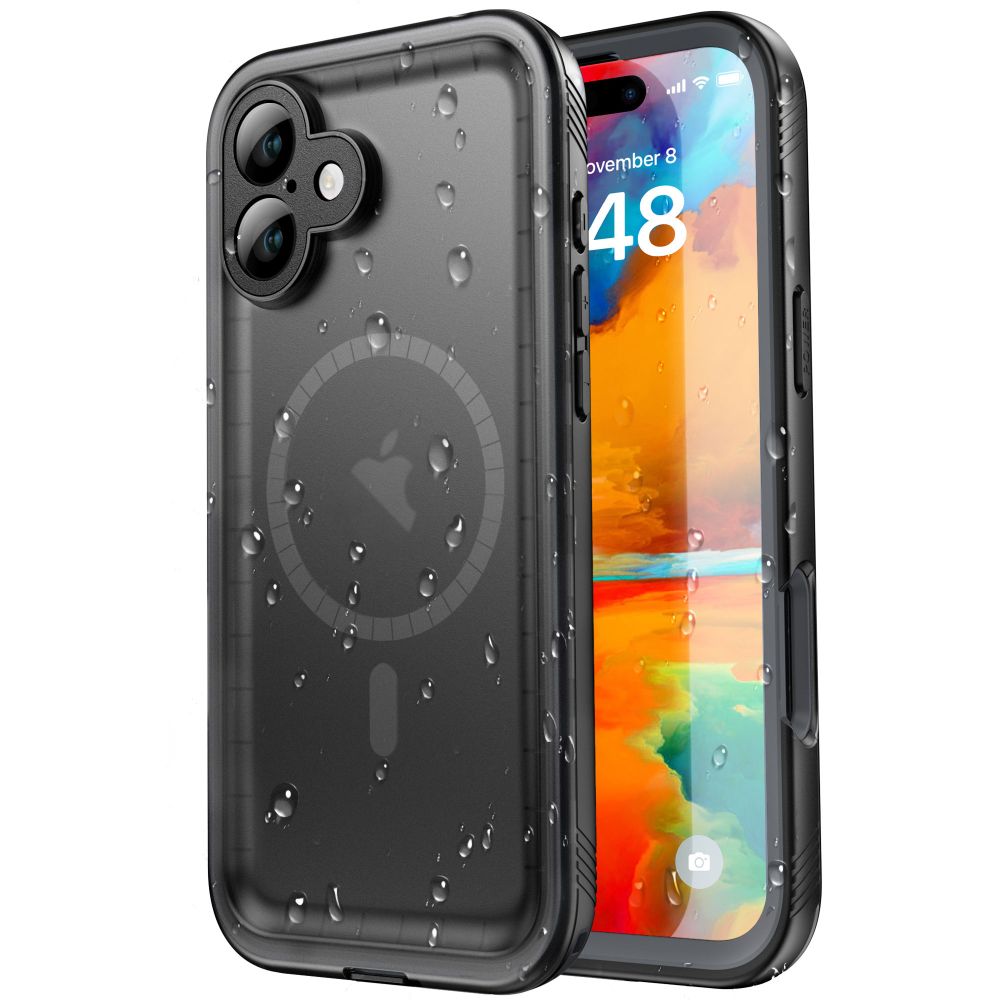Coque étanche pour Apple iPhone 16, ShellBox, Noire