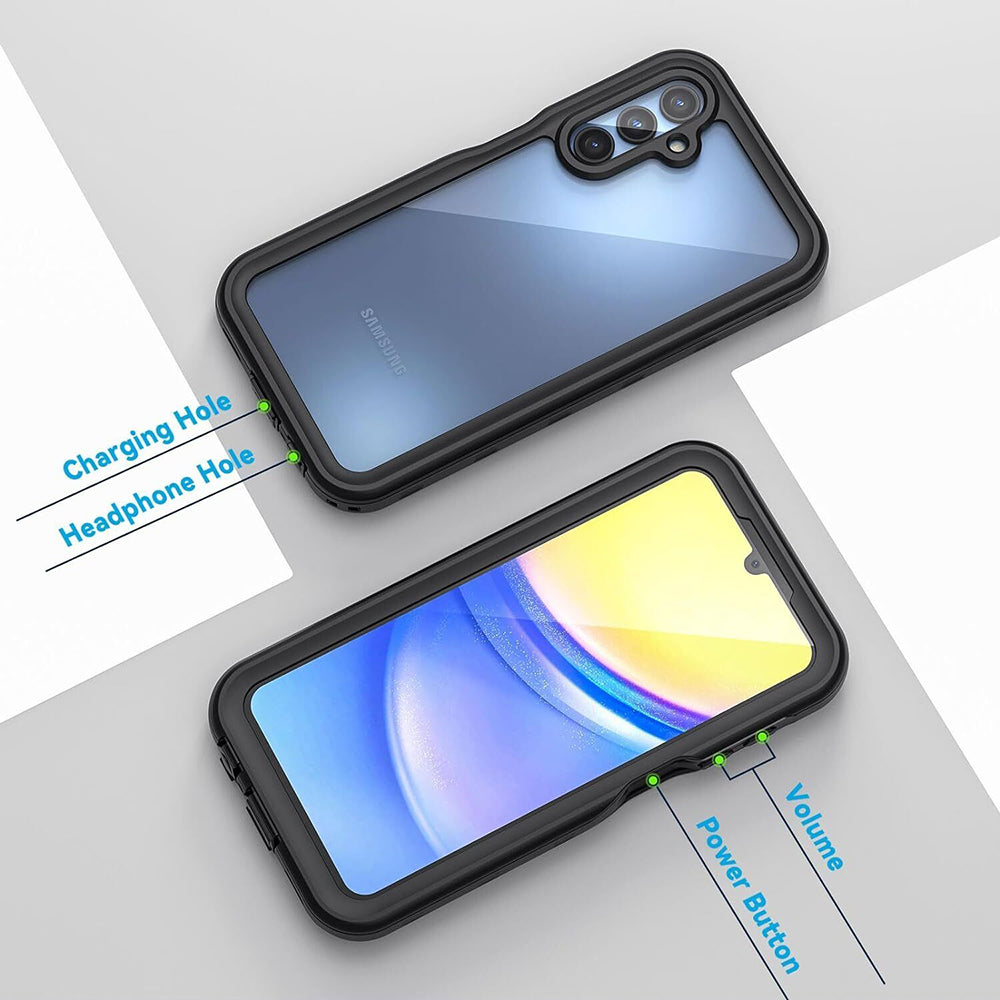 Coque étanche pour Samsung Galaxy A15 5G A156 / A15 A155, ShellBox, Noire