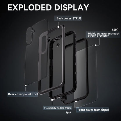 Coque étanche pour Samsung Galaxy A16 5G A166 / A16 4G A165, ShellBox, Noire