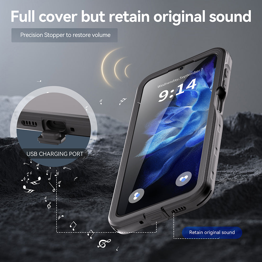 Coque étanche pour Samsung Galaxy A16 5G A166 / A16 4G A165, ShellBox, Noire