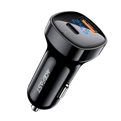 Acefast B4 Car Charger, 66W, 3A, 1 x USB-A - 1 x USB-C, Black
