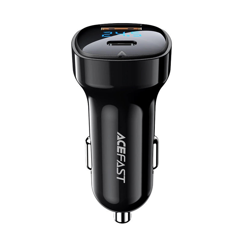 Acefast B4 Car Charger, 66W, 3A, 1 x USB-A - 1 x USB-C, Black