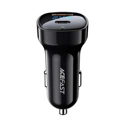 Acefast B4 Car Charger, 66W, 3A, 1 x USB-A - 1 x USB-C, Black
