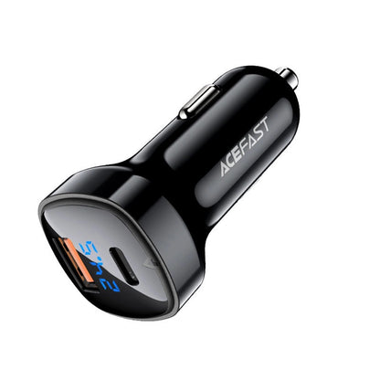 Acefast B4 Car Charger, 66W, 3A, 1 x USB-A - 1 x USB-C, Black