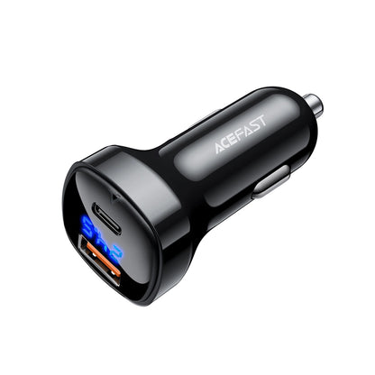 Acefast B4 Car Charger, 66W, 3A, 1 x USB-A - 1 x USB-C, Black