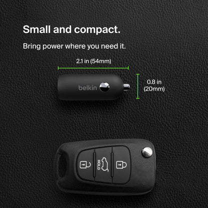 Chargeur Auto Belkin BoostCharge, 30W, 3A, 1 x USB-C, Noir CCA004btBK