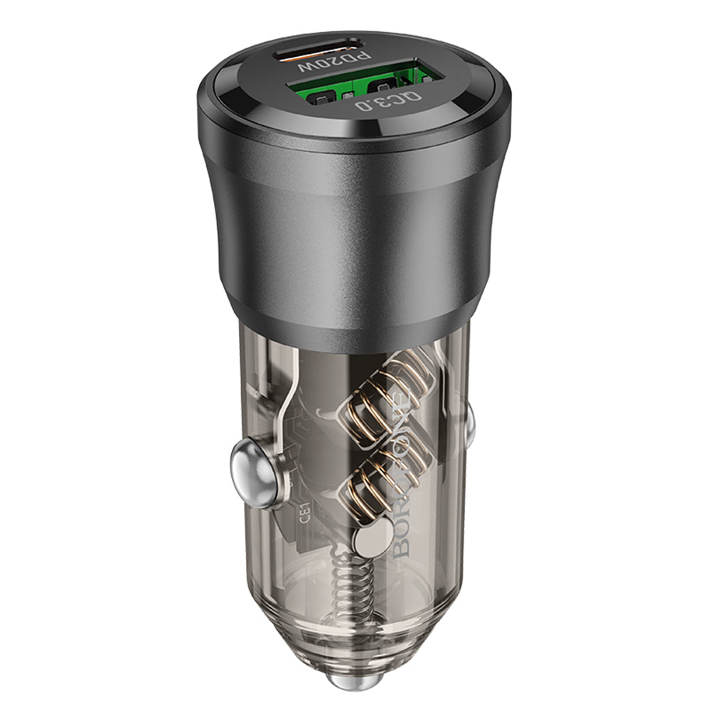 Auto-Ladegerät Borofone BZ25 Journey, 38W, 3A, 1 x USB-A - 1 x USB-C, Schwarz