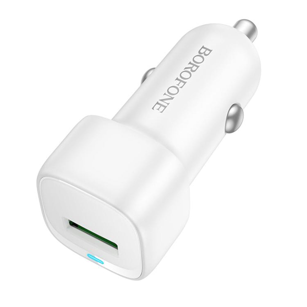 Chargeur de voiture Borofone BZ34 Cloud, 18W, 3A, 1 x USB-A, Blanc