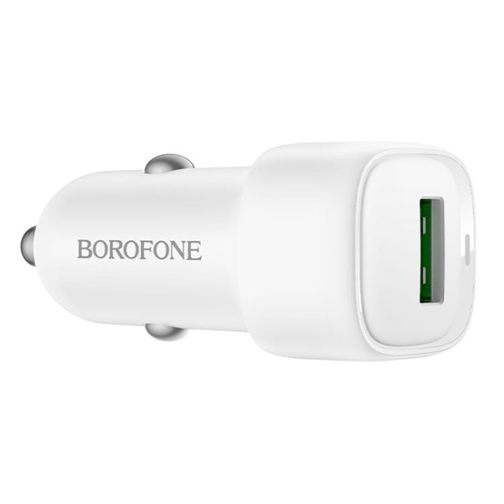 Chargeur de voiture Borofone BZ34 Cloud, 18W, 3A, 1 x USB-A, Blanc