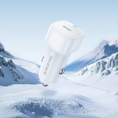 Chargeur de voiture Borofone BZ34A Cloud, 20W, 3A, 1 x USB-C, Blanc