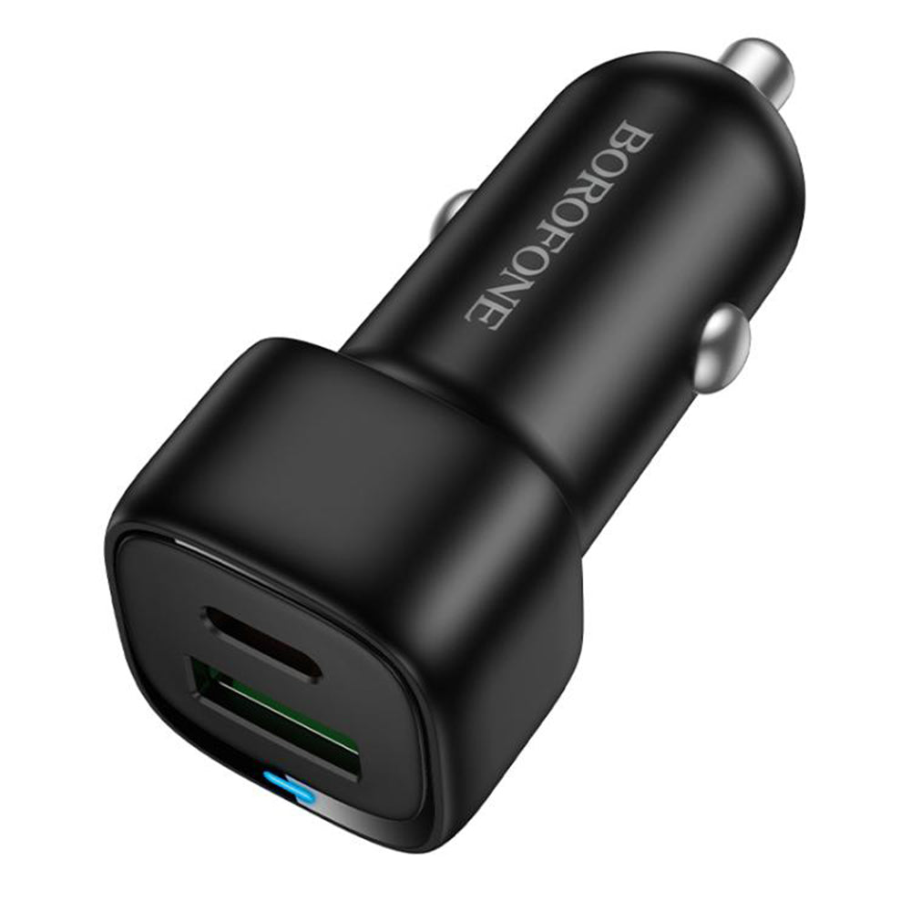Auto-Ladegerät Borofone BZ34B Cloud, 38W, 3A, 1 x USB-A - 1 x USB-C, Schwarz