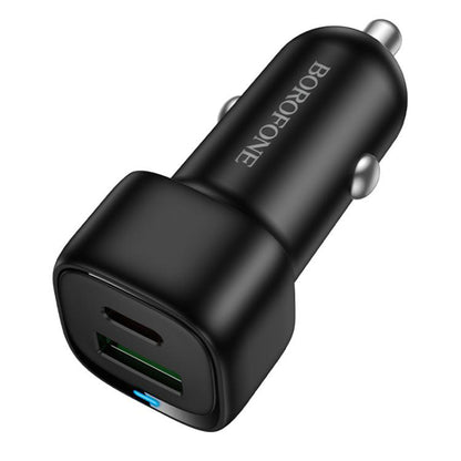 Auto-Ladegerät Borofone BZ34B Cloud, 38W, 3A, 1 x USB-A - 1 x USB-C, Schwarz