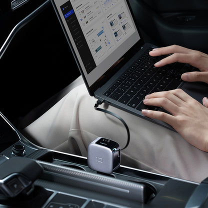 Auto-Ladegerät mit USB-C-Kabel Cuktech CC903P Display, 100W, 5A, 1 x USB-A - 1 x USB-C, Grau
