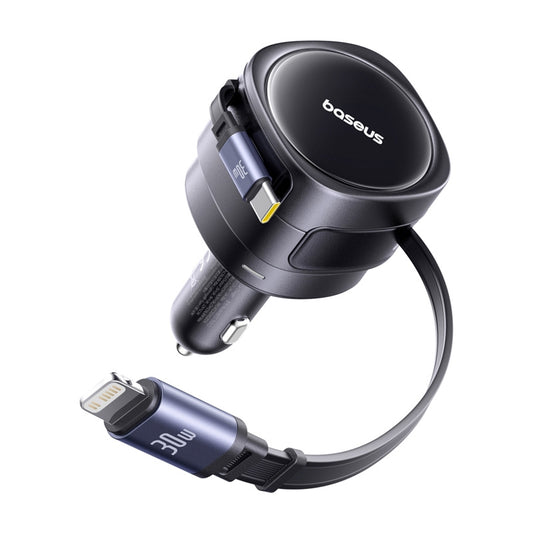 Chargeur de voiture avec câble USB-C / Lightning Baseus Enjoyment Max, 60W, 3A, Noir C00035507121-00