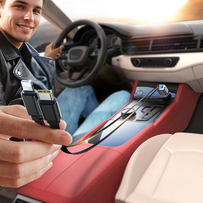 Chargeur de voiture avec câble USB-C / Lightning Joyroom JR-CCL05, 30W, 3A, 1 x USB-A - 1 x USB-C, Gris