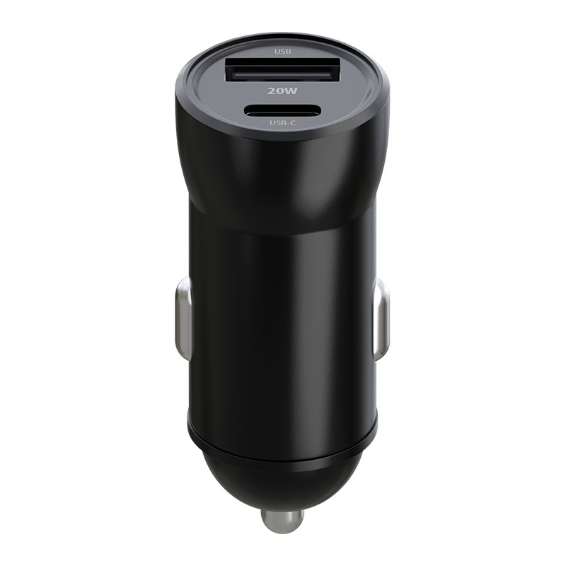 Auto-Ladegerät mit USB-C Kabel MaXlife MXCC-04, 20W, 3A, 1 x USB-A - 1 x USB-C, Schwarz