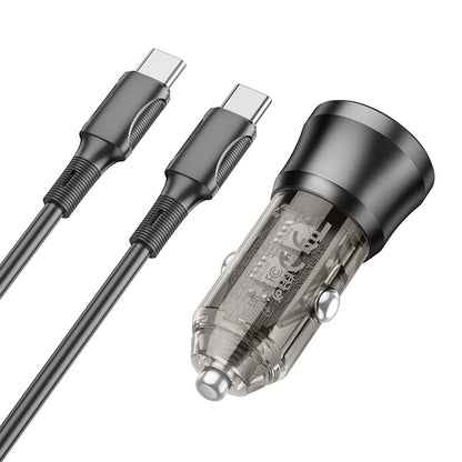 Auto-Ladegerät mit USB-C Kabel Borofone BZ25 Journey, 38W, 3A, 1 x USB-A - 1 x USB-C, Schwarz