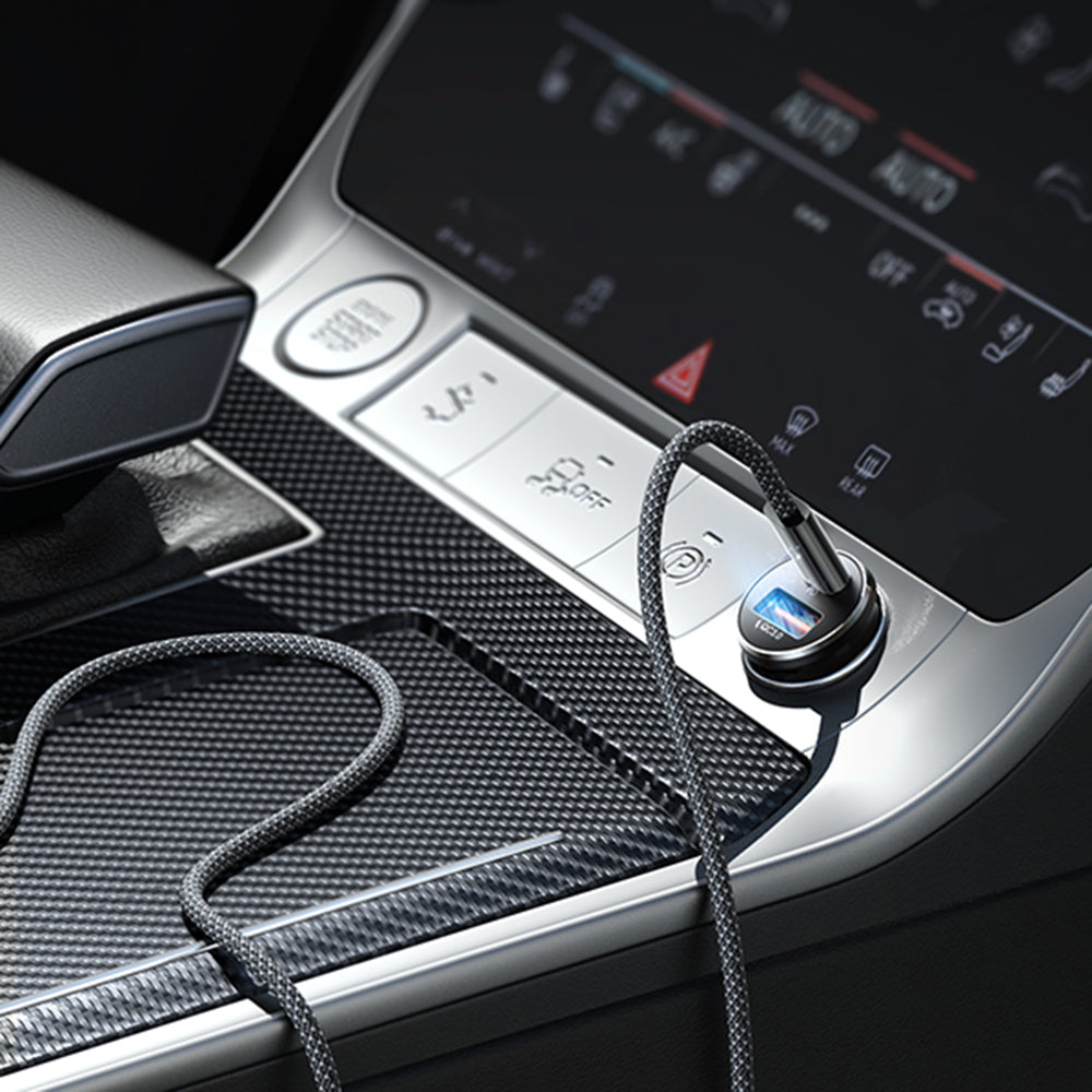 Auto-Ladegerät mit USB-C Kabel Lisen, 83W, 3.25A, 1 x USB-A - 1 x USB-C, Silber YL0223110003