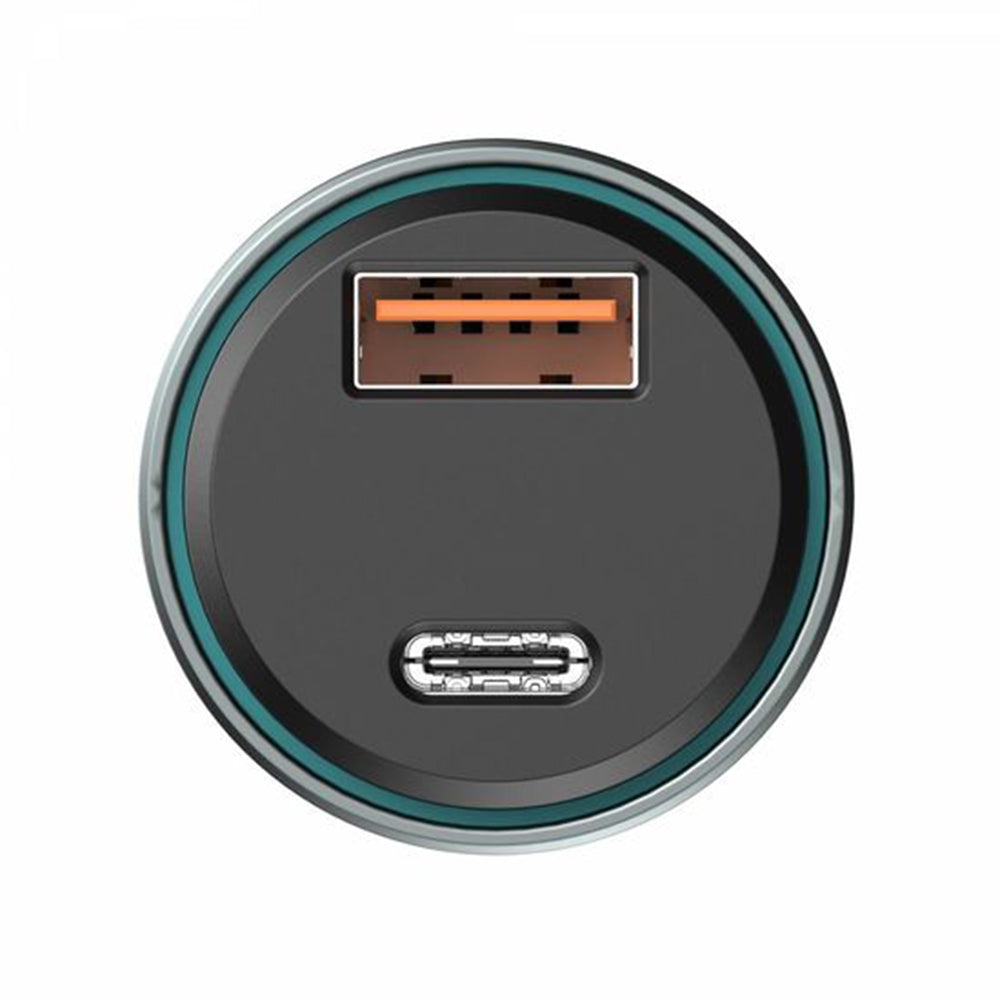 Chargeur Auto HAVIT CC2017, 45W, 3A, 1 x USB-A - 1 x USB-C, Noir Bleu