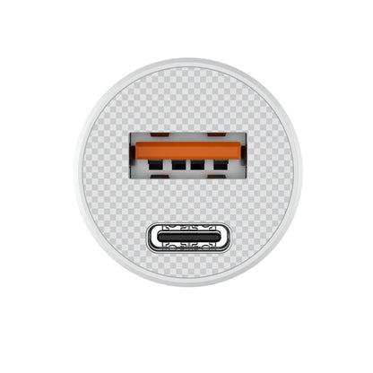 Chargeur de voiture HAVIT CC2022, 20W, 3A, 1 x USB-A - 1 x USB-C, Blanc