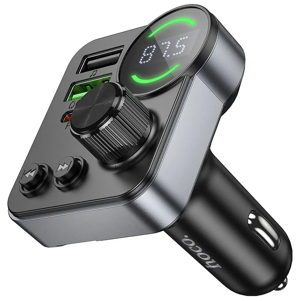Modulateur FM Bluetooth HOCO E86, 2 x USB-A - 1 x USB-C - 1 x microSD