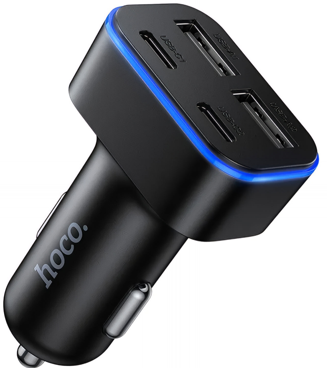 HOCO Z63 Car Charger, 42W, 3A, 2 x USB-A - 2 x USB-C, Black