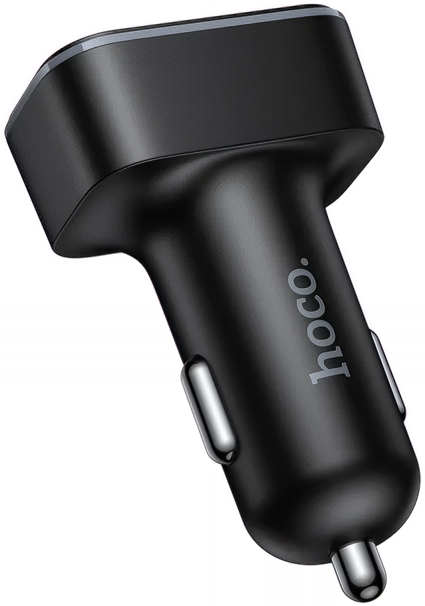 Auto-Ladegerät HOCO Z63A Display, 42W, 3A, 1 x USB-C - 2 x USB-A, Schwarz