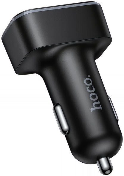 Auto-Ladegerät HOCO Z63A Display, 42W, 3A, 1 x USB-C - 2 x USB-A, Schwarz