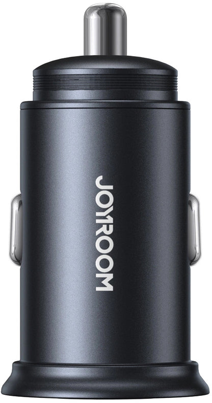 Chargeur de voiture Joyroom JR-CCN04, 60W, 3A, 1 x USB-A - 1 x USB-C, Noir
