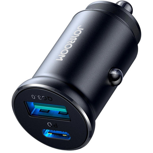 Auto-Ladegerät Joyroom JR-CCN05, 30W, 3A, 1 x USB-A - 1 x USB-C, Schwarz