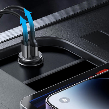 Auto-Ladegerät Joyroom JR-CCN05, 30W, 3A, 1 x USB-A - 1 x USB-C, Schwarz