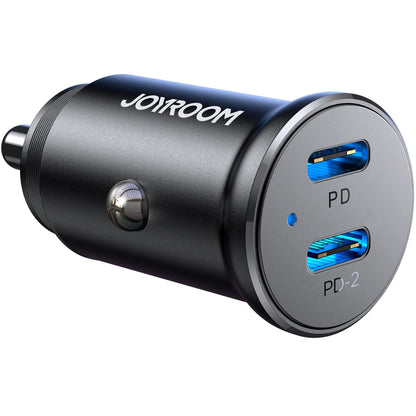 Auto-Ladegerät Joyroom JR-CCN06, 30W, 3A, 2 x USB-C, Schwarz