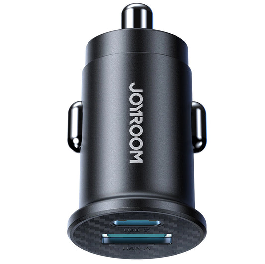 Auto-Ladegerät Joyroom JR-CCN16 Mini, 12W, 2.4A, 1 x USB-A - 1 x USB-C, Schwarz