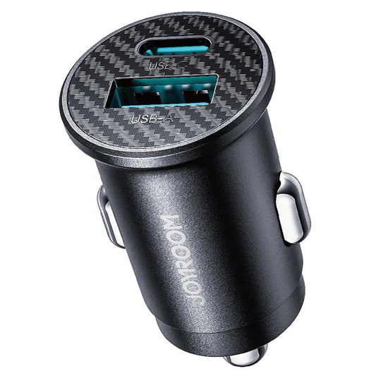 Auto-Ladegerät Joyroom JR-CCN16 Mini, 12W, 2.4A, 1 x USB-A - 1 x USB-C, Schwarz