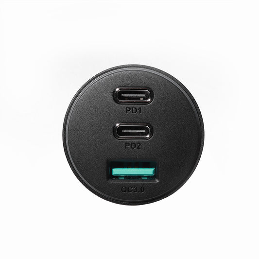 Auto-Ladegerät Joyroom JR-CL26, 70W, 4.8A, 1 x USB-A - 2 x USB-C, Schwarz