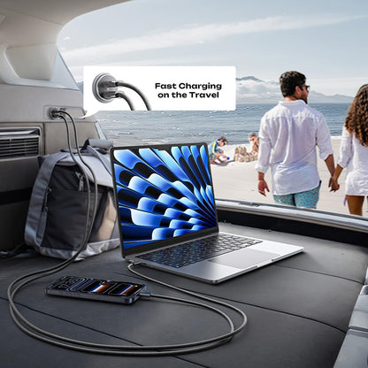 Chargeur Auto Lisen, 45W, 3A, 2 x USB-C, Noir YL0223080007