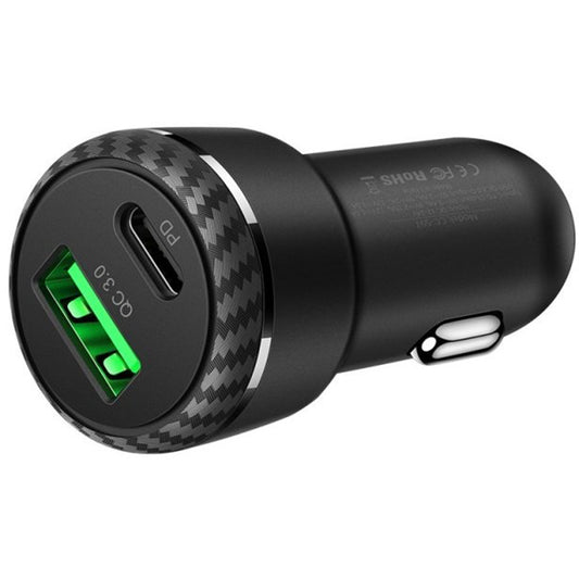 Auto-Ladegerät McDodo CC-5970, 38W, 3A, 1 x USB-A - 1 x USB-C, Schwarz